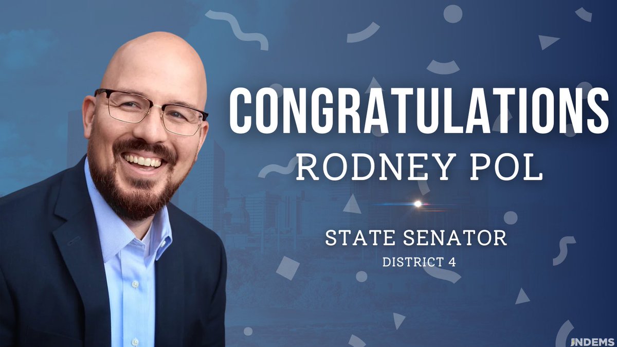 It’s Official: @SenRodneyPol has been re-elected to the Indiana Senate. #ElectionDay #DemsDeliver #INLegis