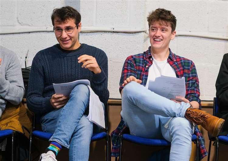 PlestedandBrown's tweet photo. Look at this beantastic bunch! Newbury this years ‘Jack and the Beanstalk’ cast are simply fe-fi-fabulous 🫘 ✨ Got your ticket yet? @CornExchange @Plested @amanda_wilsher @BrownAds https://t.co/GSp7KG2KRv