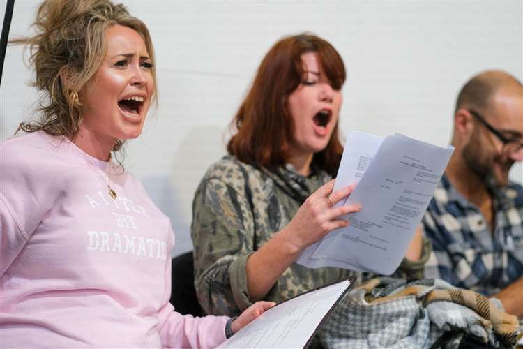 PlestedandBrown's tweet photo. Look at this beantastic bunch! Newbury this years ‘Jack and the Beanstalk’ cast are simply fe-fi-fabulous 🫘 ✨ Got your ticket yet? @CornExchange @Plested @amanda_wilsher @BrownAds https://t.co/GSp7KG2KRv