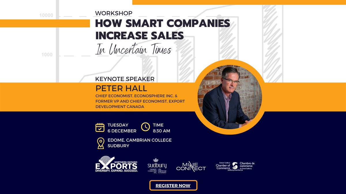 Looking forward to attending our first sales workshop in more than 3 years, presented by the Northern Ontario Exports Program. Hope to see you December 6th at Cambrian College in Sudbury. Register here -  eventbrite.ca/e/how-smart-co….