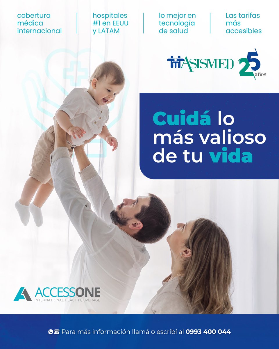 AsismedPy's tweet photo. Cuidá lo más valioso para vos con @accessoneparaguay☝🏻

#Asismed #AccesOne #Internacional #Cuidados #Salud https://t.co/lLJ0qVQXOu