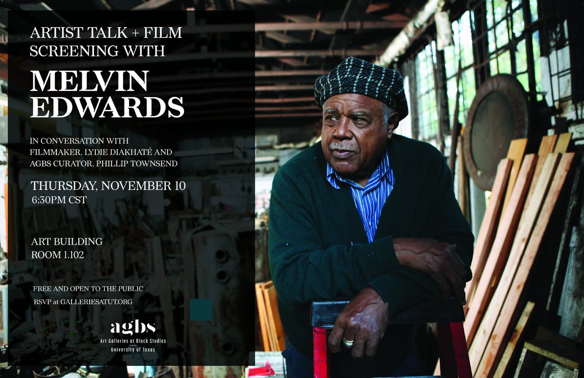Please join us for a film screening with Melvin Edwards this Thursday, November 10th, at 6:30 PM. Link to RSVP: galleriesatut.org/event-details/… #whatstartshere #blackstudiesdidthat
