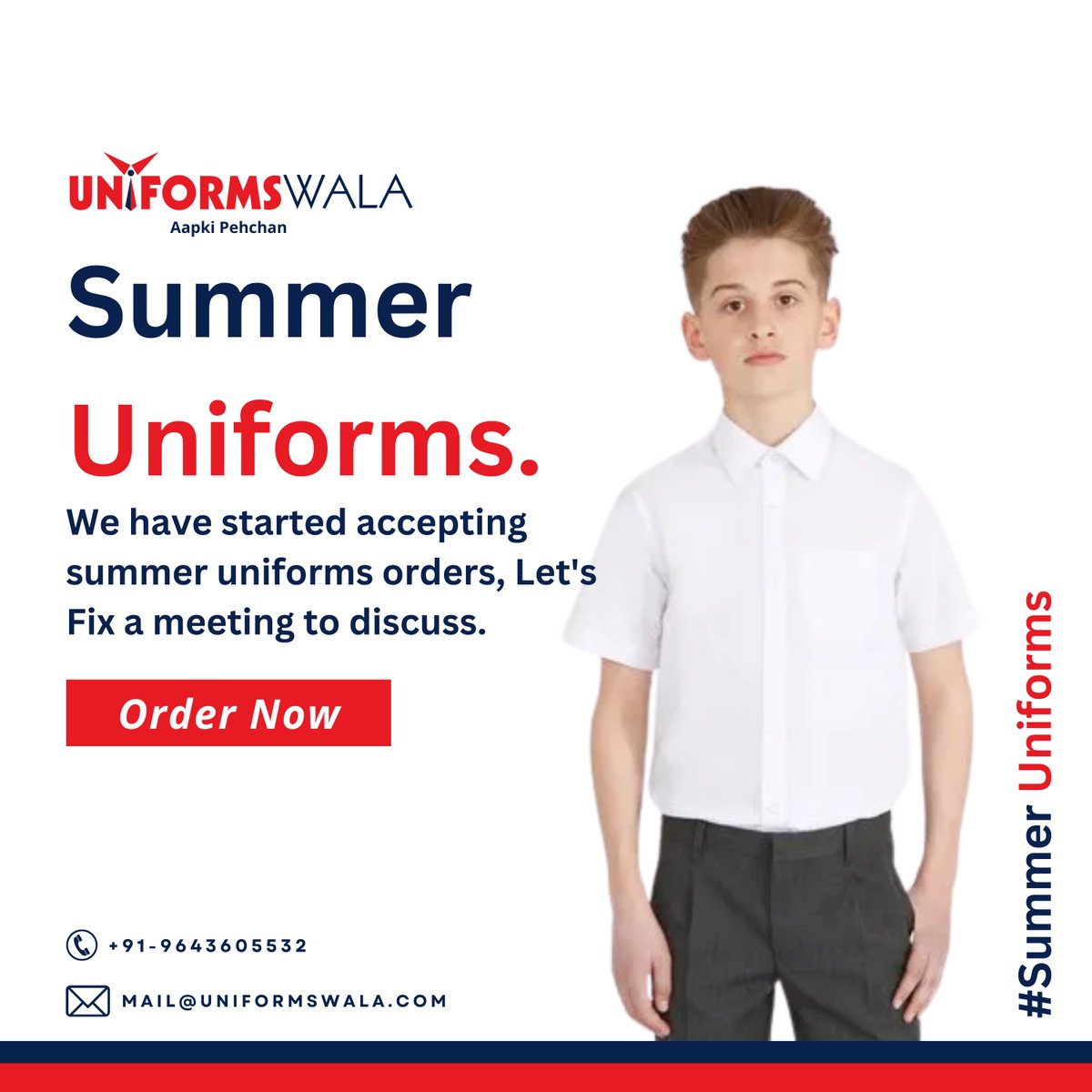 UniformsWala's tweet photo. We are pleased to introduce ourselves as UniformsWala. As you would be aware that UniformsWala is a renowned brand, that is famous to maintain quality and standards for supplying all kinds of School Uniforms for more than 7 years now.

#UniformsWala #RSPGroup #AapkiPehchan https://t.co/QcqedeM7mR