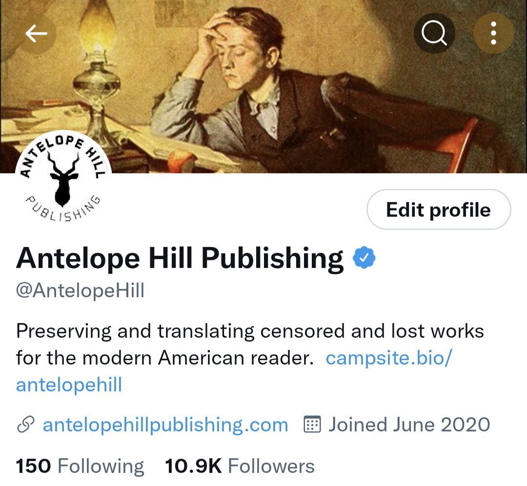 Antelope Hill Publishing on Twitter