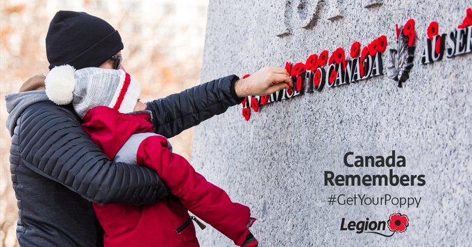 Today, Canada’s Fallen will not be forgotten. Join us in observing a moment of silence at 11:00 am to mark the sacrifice of the many who have fallen in the service of their country, and to acknowledge the courage of the those who still serve. 

#RemembranceDay  #CanadaRemembers