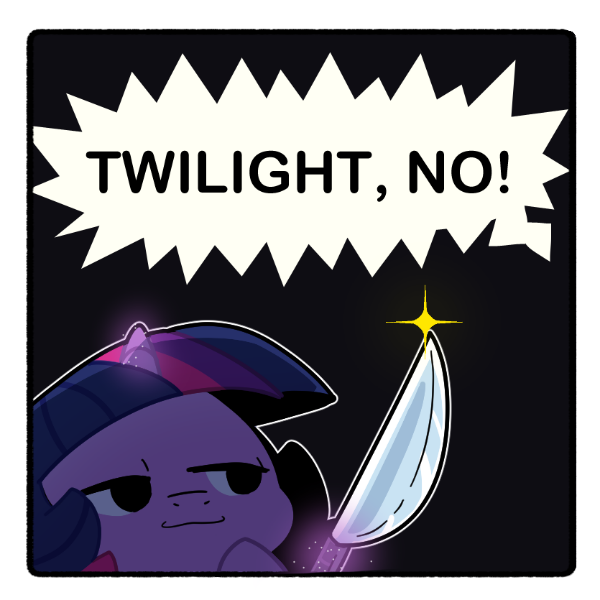 talim_stuff's tweet photo. Noooo, wait! Bad pone! Bad!

#smol #mlp #Twilight https://t.co/HLtKsRBJPx