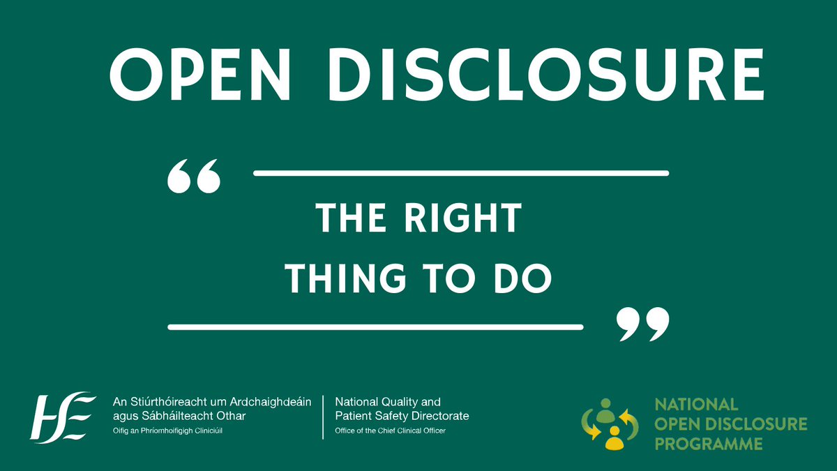 Privileged to participate in the National Open Disclosure webinar today and hear why Open Disclosure is #therightthingtodo #patientsafety