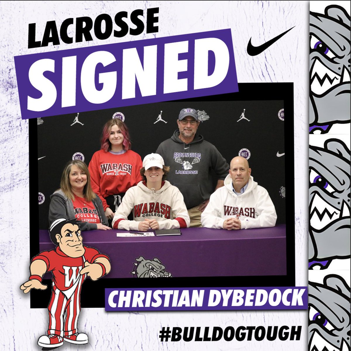 Christian Dybedock ➡️ Wabash 👏

#BulldogTough #NationalSigningDay