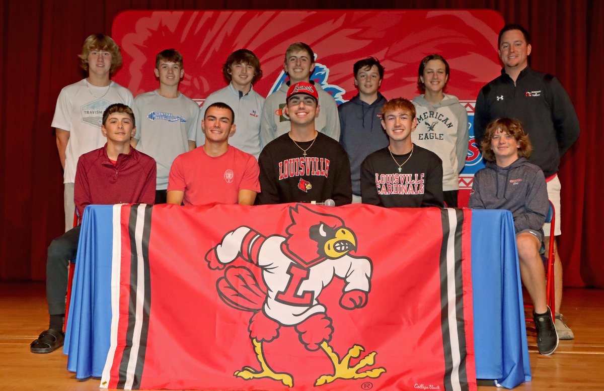 HIGH SCHOOL BOYS GOLF
Madison Central senior Clay Pendergrass signed a national letter of intent with the University of Louisville on Wednesday in Richmond
<a href="/PendergrassClay/">Clay Pendergrass</a> <a href="/KCongo24/">Kyle Congleton</a> <a href="/AthleticsMCHS/">Madison Central High School Athletics</a>