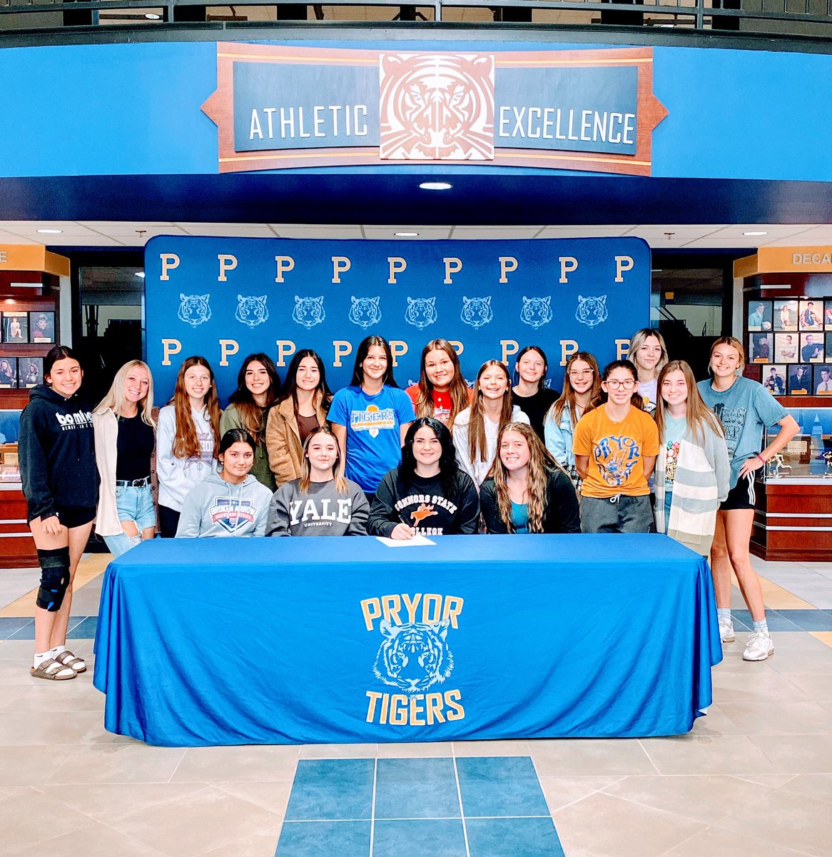 Congratulations to <a href="/CamreeHawkes/">Camree Hawkes</a> for signing to play softball with <a href="/ConnorsSoftbal1/">Connors Softball</a> today! We are so proud of you, Cam!🎉💙🥎