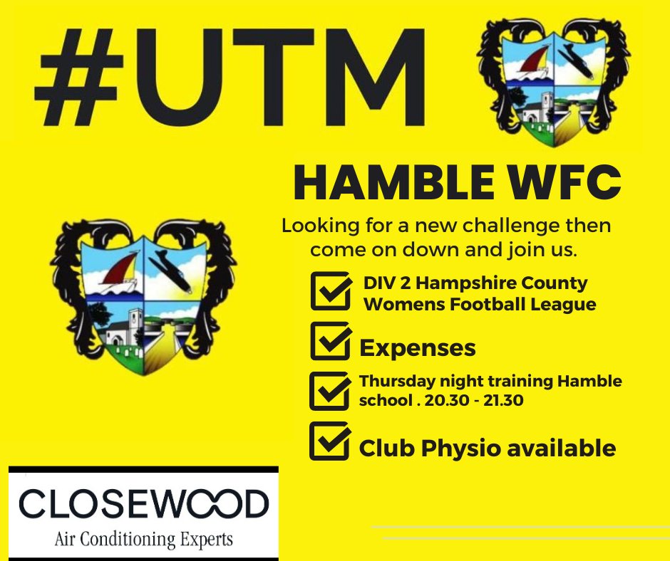 WE WANT YOU!!! 
Looking good for a new challenge, come along to one of our training sessions and see what we are all about. Currently playing in Hampshire Div 2. Need any more information please message and ask. #UTM