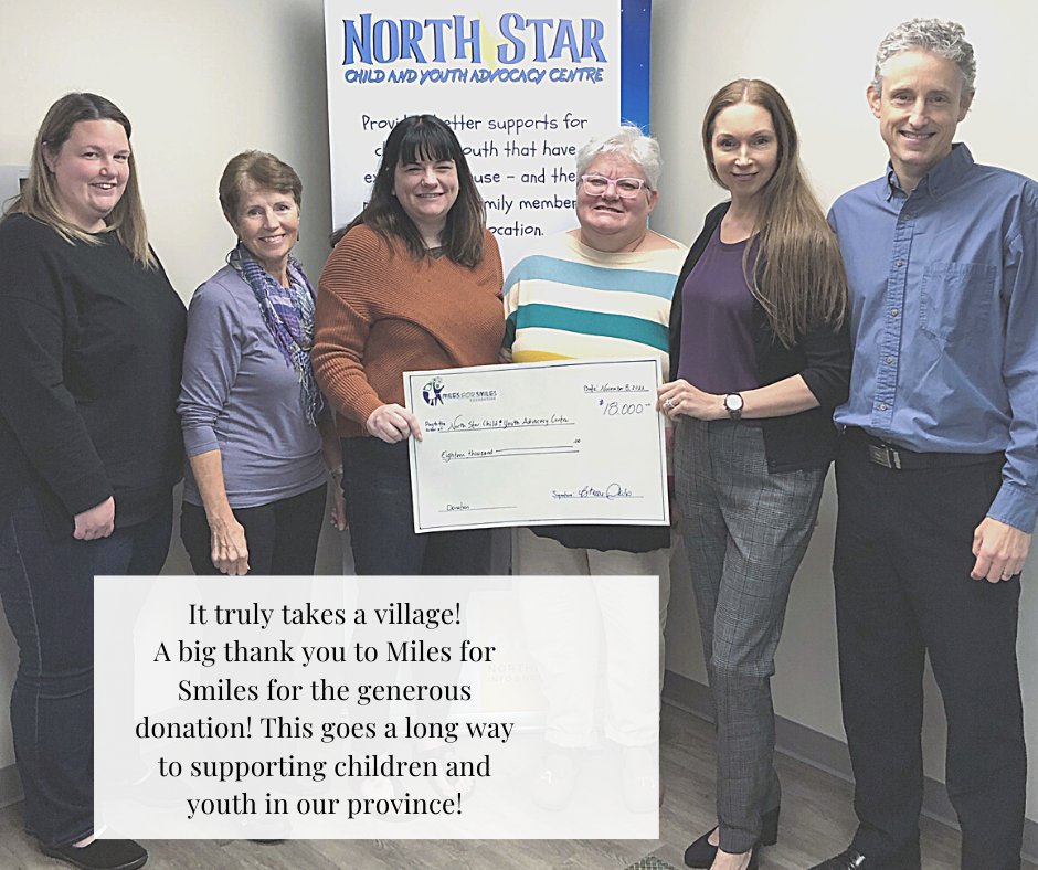 North Star would like to thank Miles for Smiles for their generous donation which goes far in making differences here at the CYAC!