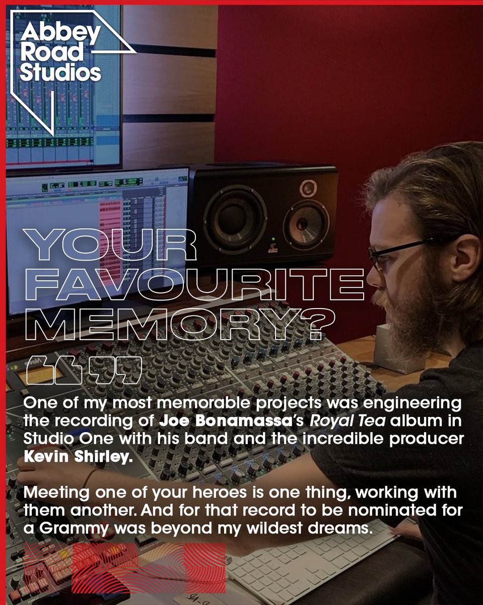 Next up in our #MyAbbeyRoad series is assistant engineer @Mr_Parker.

He has worked on many recent scores for the likes of @SilvestriMusic, @M_Giacchino and @BearMcCreary and artists including @JBonamassa and @Metronomy.

Read | abbeyroad.com/news/my-abbey-…

#AbbeyRoadEngineers