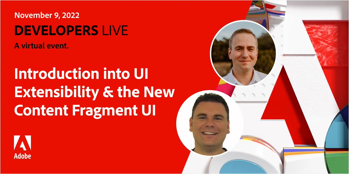 sherrierohde's tweet photo. LIVE NOW: Join @vkublytskyi and Maximilian Voß on the Beginner Track at Developers Live for an introduction into UI extensibility and the new Content Fragment UI → https://t.co/u2nWUX0eva
#AEM #ExperienceManager #HeadlessCMS #AdobeDevelopers https://t.co/pSO99tl5h3
