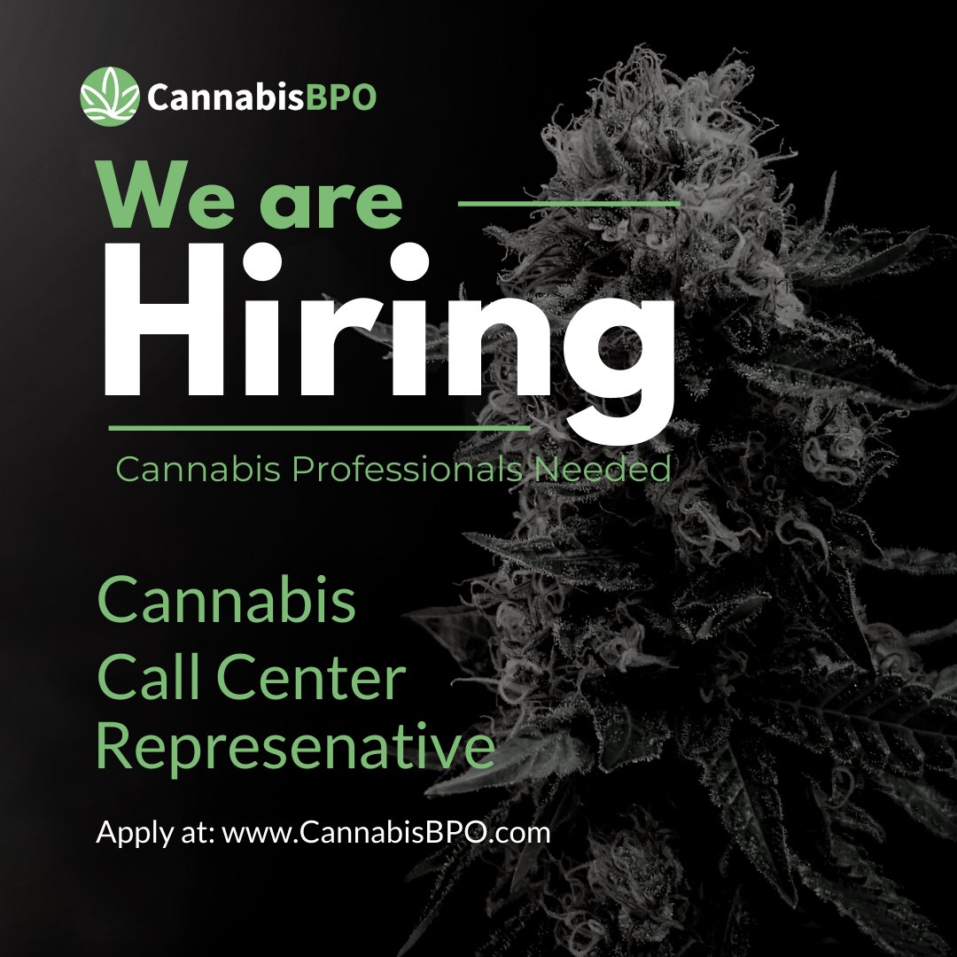 Apply Today: cannabisbpo.isolvedhire.com/jobs/739297-78…

If you have customer service or call center experience, and a passion for the plant, please read on about this great opportunity in the legal cannabis industry!

#cannabis #cannabiscareers #cannabisjobs #dispensary #hiringnow #cannabisbpo