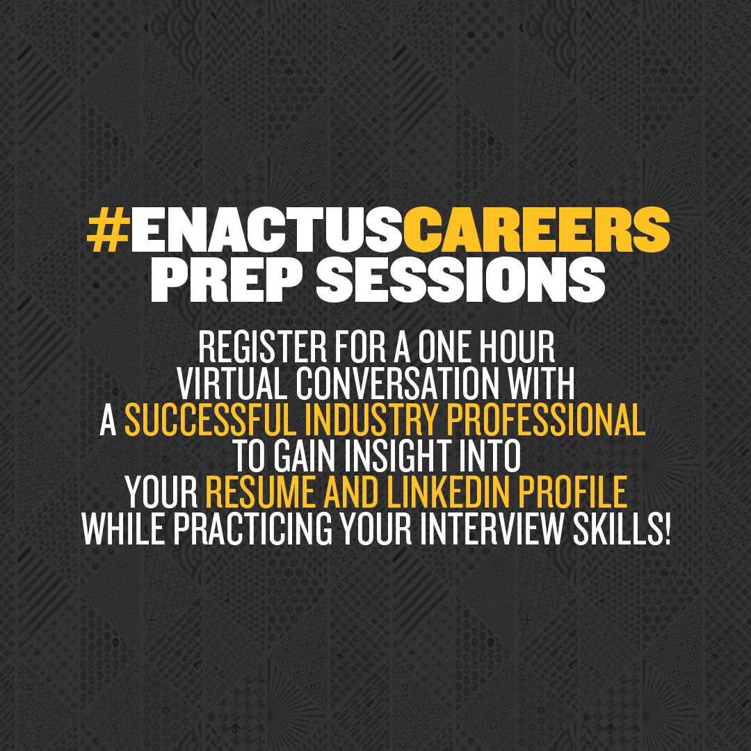 DEADLINE EXTENDED - The #EnactusCareers Prep Sessions will take place on Tuesday, November 15 and Thursday, November 17, 2022, from 11:00 AM – 3:00 PM ET. The deadline to register is now SUNDAY, NOVEMBER 13, 2022! enactus.ca/enactuscareers…