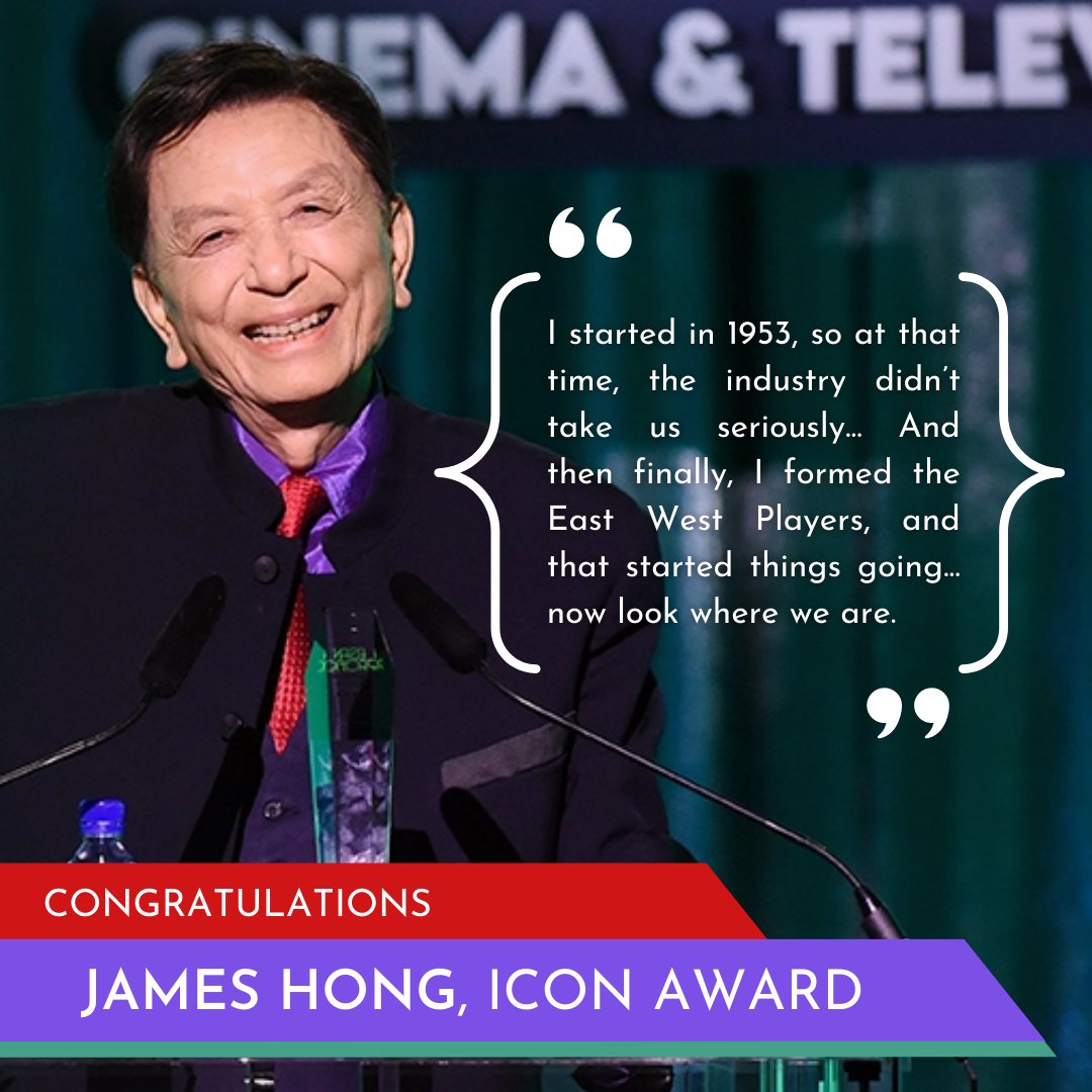 Congratulations to EWP Co-Founder James Hong on receiving the Icon Award at the Critics Choice Association’s inaugural Celebration of Asian Pacific Cinema and Television in Los Angeles. We thank you for your unyielding advocacy, paving the way for Asian entertainment.