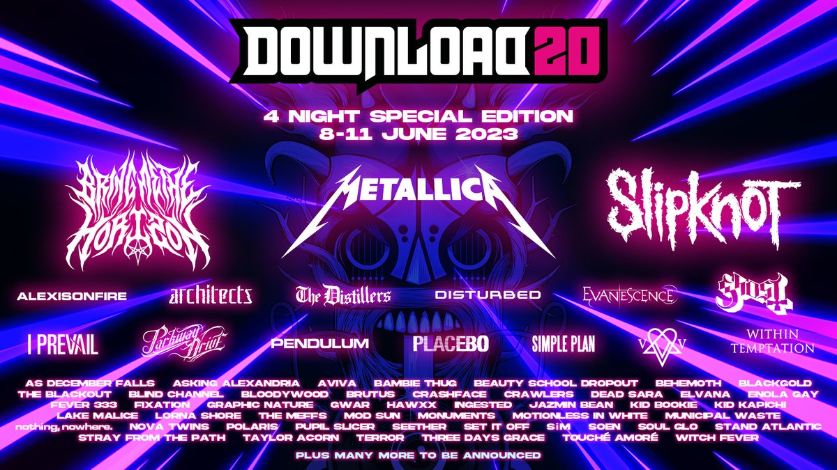 🎸 PRESALE NOW OPEN 🎸
The hallowed grounds of Donington await you for 2023's @downloadfest celebrations.

Who's coming?

🎟️ Get tickets now &gt;&gt; bit.ly/3UmzOzH