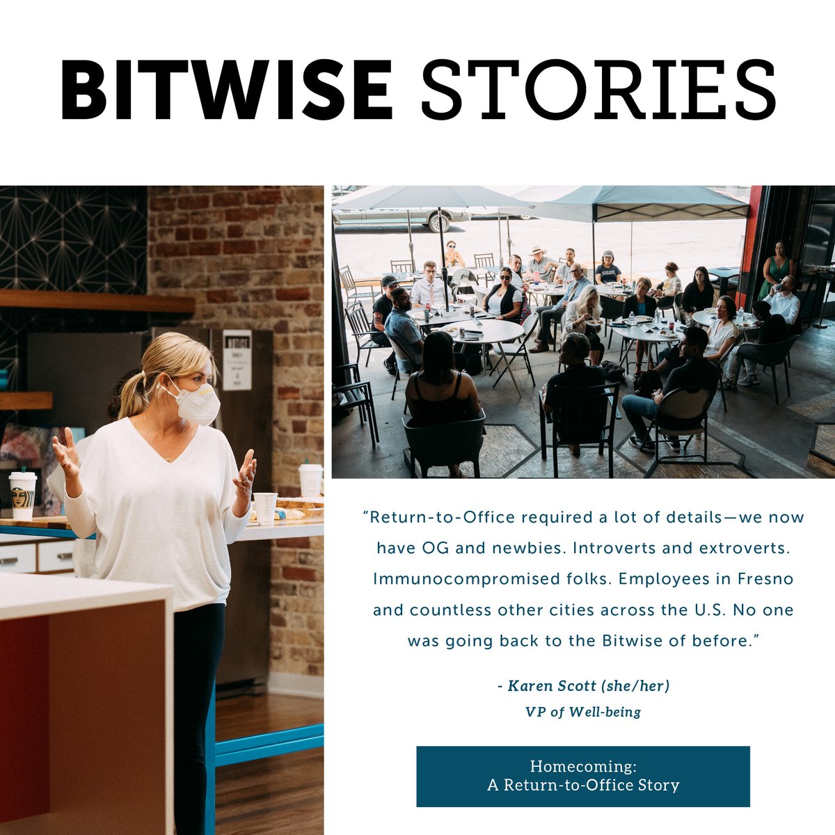 Scheduling systems, revamped air filtration, well-being groups—all of these projects and more were completed in preparation for our team to return to in-person work. Check out the latest Bitwise Story to learn about how we accomplished RTO! bit.ly/BWStoryRTO #BitwiseStories