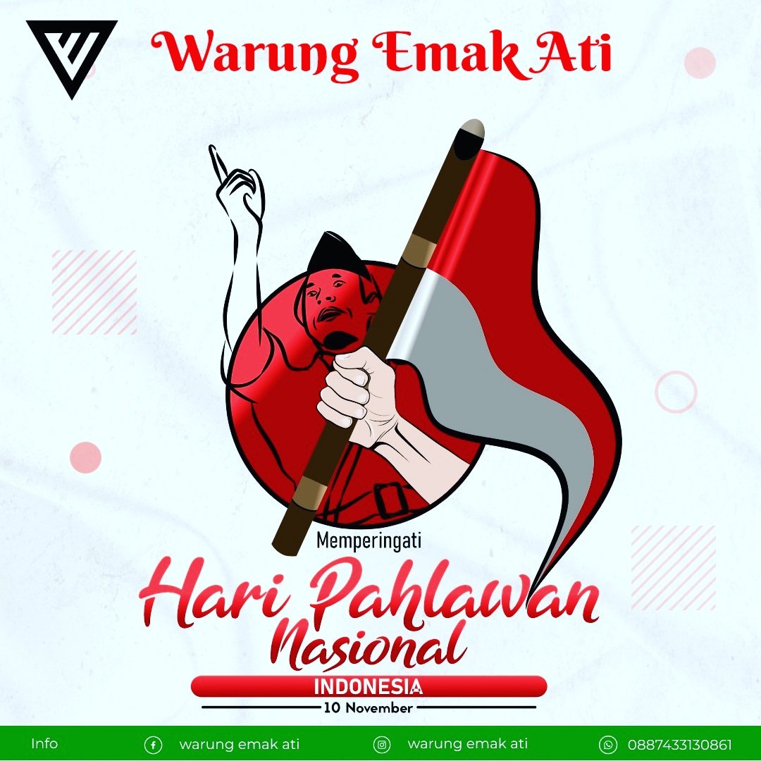 AtiEmak's tweet photo. Warung Emak Ati Kampung Jungkel Desa Tanjakan Mekar Rt.012/Rw.005, Kecamatan Rajeg, Kabupaten Tangerang Banten 15540, mengucapkan selamat hari pahlawan nasional, 10 november 2022.

https://t.co/g6Qk5jg4uo

#warungemakati
#kampungjungkel
#jungkel
#desatanjakanmekar
#tanjakanmekar https://t.co/C0soYV84t0