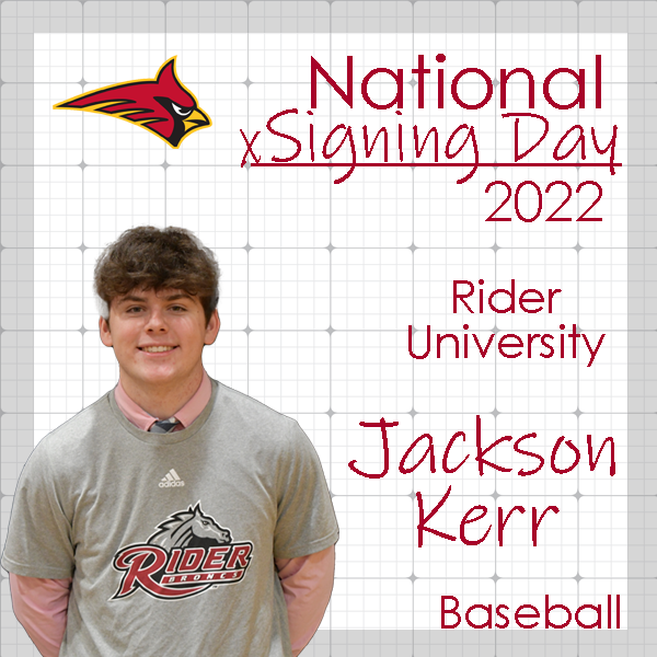 Congrats to Jackson Kerr ’23 for committing to <a href="/RiderUBaseball/">RiderBaseball</a> #nationalsigningday