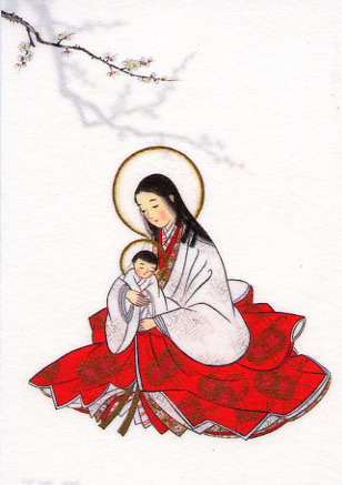 TheChurchInAsia's tweet photo. A thread of images depicting Christ and Mary painted by a Japanese Carmelite Monastery in Tokyo: (1/3) https://t.co/Ub8JbzEVdF