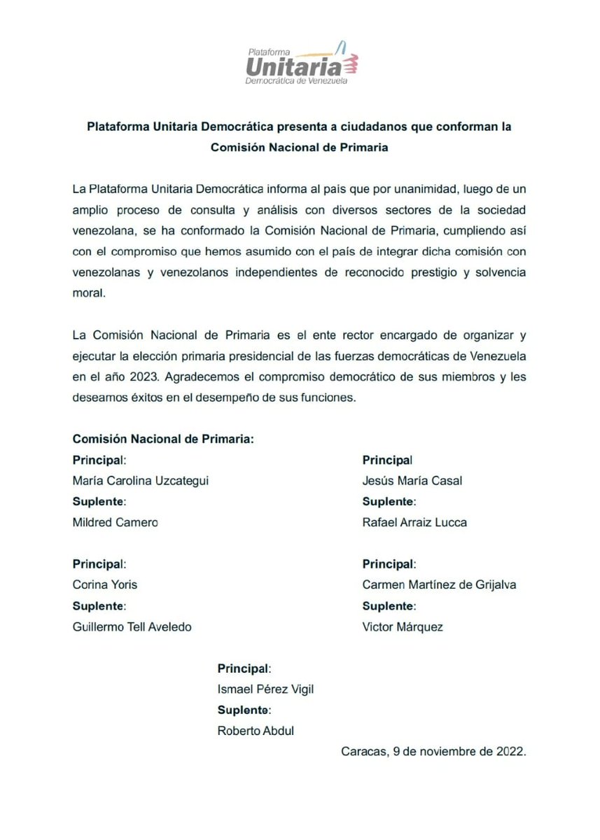 La Primaria Presidencial 2023 será el hito político,social y electoral más importante en #Venezuela de los últimos años.
Seguimos avanzando!!!
