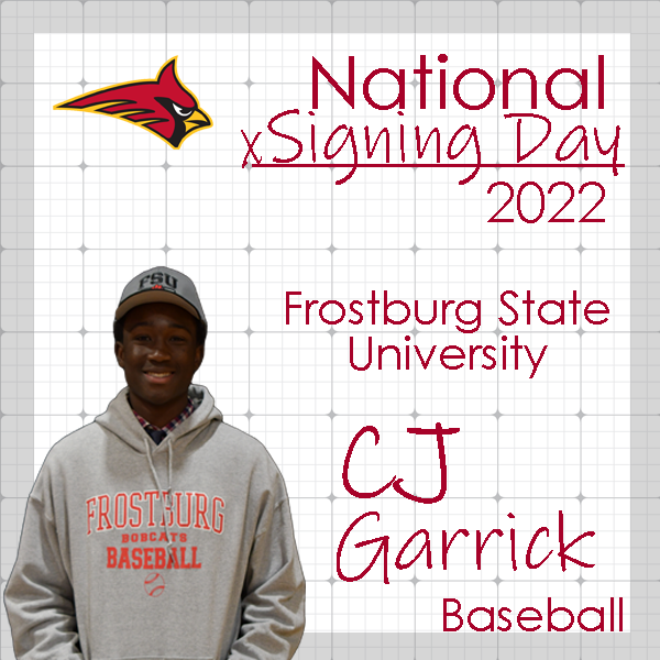 Congrats to CJ Garrick ‘23 for signing with <a href="/Frostburg_BB/">Frostburg Baseball</a> #nationalsigningday