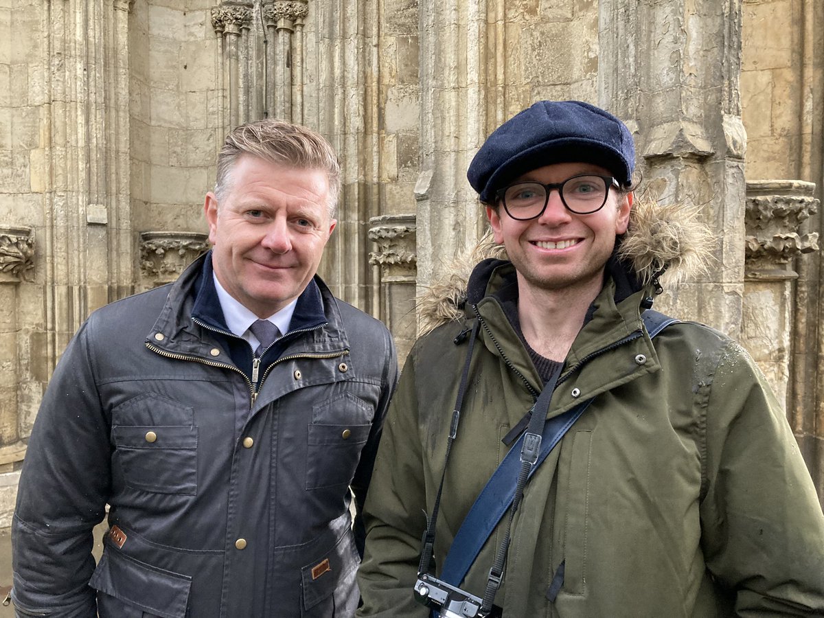 Met <a href="/chrisshipitv/">Chris Ship</a> at today’s unveiling of Queen Elizabeth II’s statue at York Minster