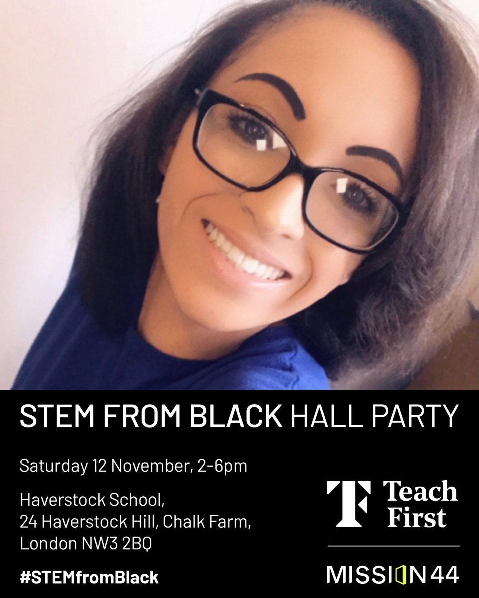 Olivia Brechon-Smith (@smithbrechon) on Twitter photo I'm excited to be taking part in the #STEMfromBlack event at Haverstock School in partnership with @TeachFirstUK and <a href="/Mission44/">Mission 44</a> to recruit more Black STEM teachers!
If you'd like to join us RSVP by visiting eventbrite.co.uk/e/stem-from-bl…
#Blackteachers #representation #teaching #STEM I'm excited to be taking part in the #STEMfromBlack event at Haverstock School in partnership with @TeachFirstUK and <a href="/Mission44/">Mission 44</a> to recruit more Black STEM teachers!
If you'd like to join us RSVP by visiting eventbrite.co.uk/e/stem-from-bl…
#Blackteachers #representation #teaching #STEM