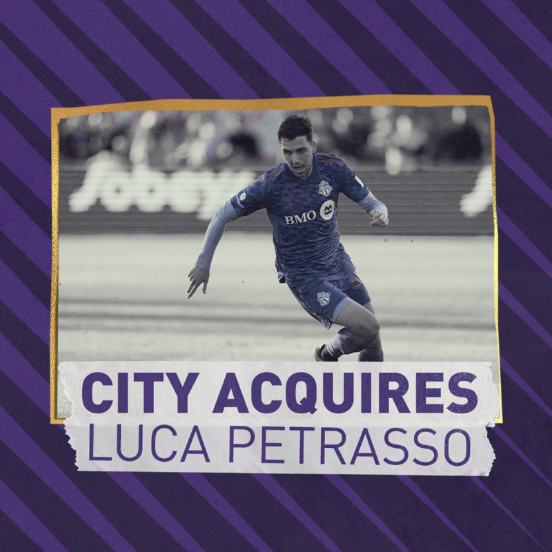 OrlandoCitySC's tweet photo. NEWS: Orlando City Acquires Defender Luca Petrasso from Toronto FC.

#VamosOrlando | #DaleMiAmor