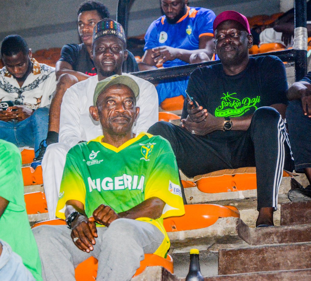 BullsGombe's tweet photo. The @SportsGombe Director of Sports, Musa Sule Jarmai, alongside our Technical Director Alh. Ibrahim Gimba watched our game against Kwara Falcons in the ongoing #NBBFFinal8 at the Indoor Sports Hall of the National Stadium, Surulere Lagos. https://t.co/Z4PYvn4J92