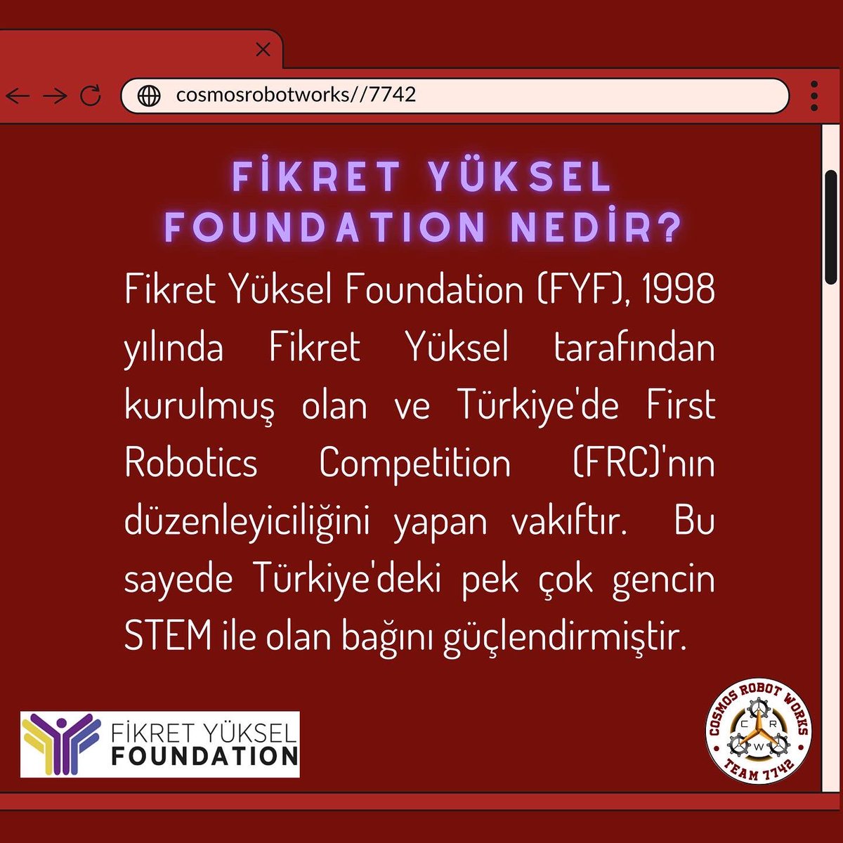 <a href="/FYukselFound/">F. Yuksel Foundation</a> #frcTurkey