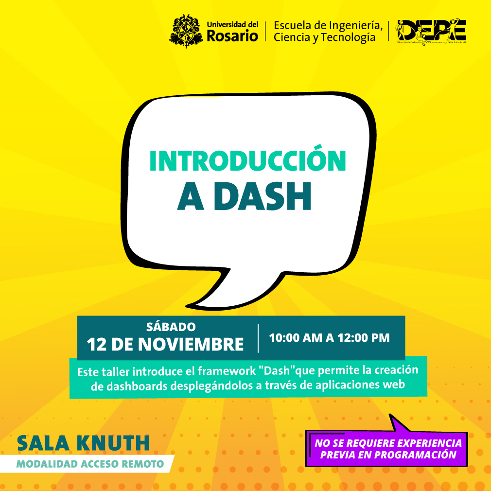 ¿Te gustaría presentar tus datos de forma dinámica en una página web? Este sábado en los talleres Knuth te enseñamos cómo puedes hacerlo.

¡Te esperamos!
Inscríbete sin costo aquí: shorturl.at/lpBDJ