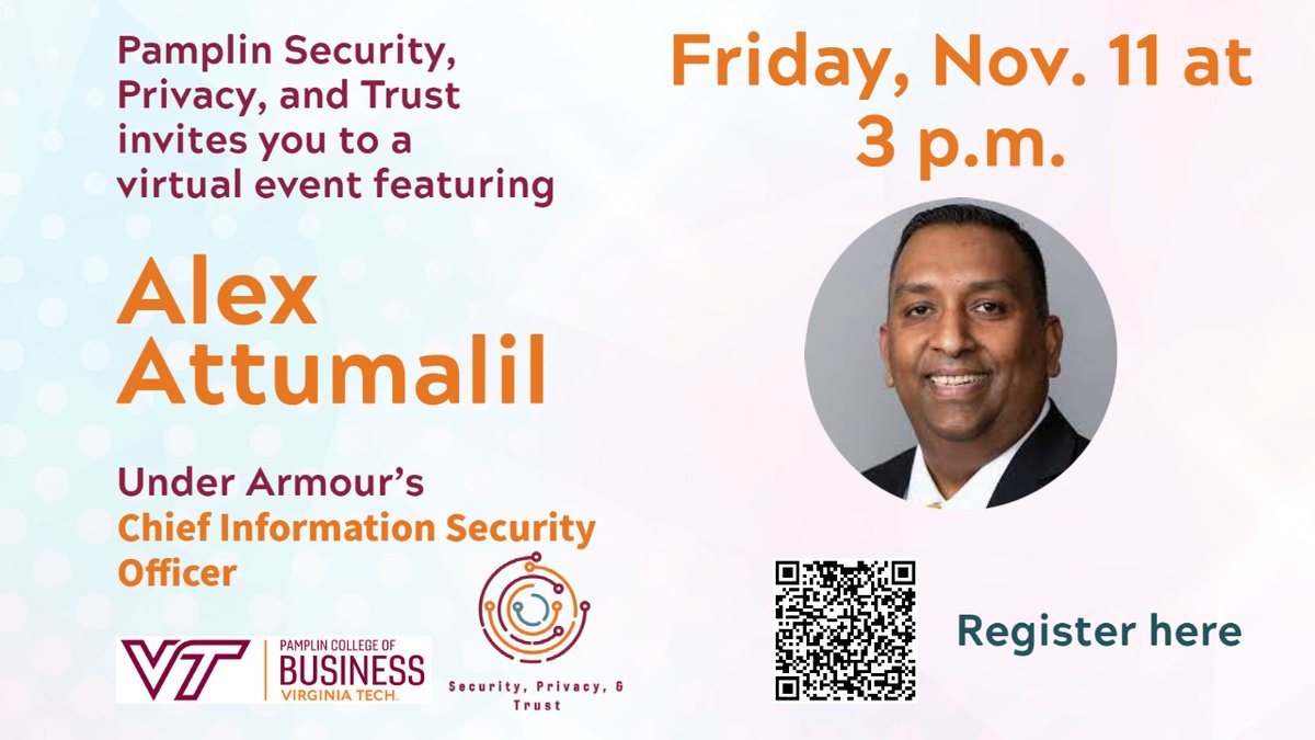 Pamplin's Security, Privacy, and Trust tweet media