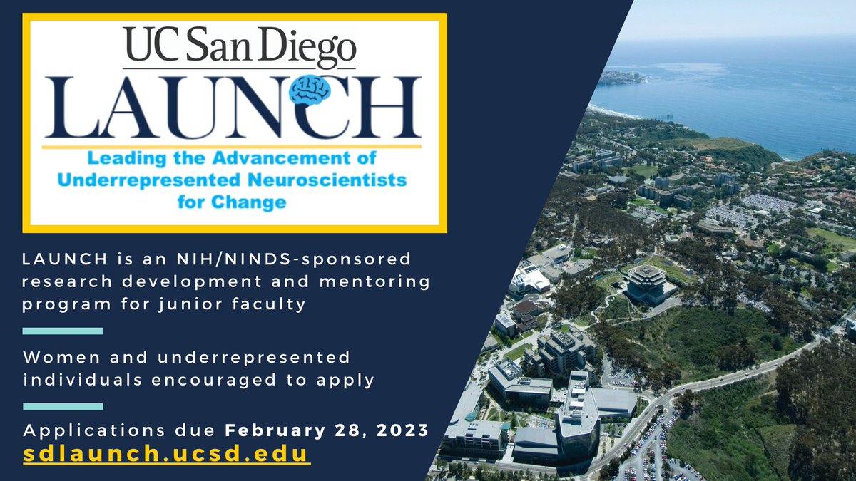 UCSD Health Sciences Office of Faculty Affairs (@ucsdfacaffairs) on Twitter photo A terrific opportunity to advance your career in #Neuroscience with research training and mentorship from world-renowned faculty at UC San Diego! Apply by February 28, 2023, at sdlaunch.ucsd.edu #UCSD_LAUNCH A terrific opportunity to advance your career in #Neuroscience with research training and mentorship from world-renowned faculty at UC San Diego! Apply by February 28, 2023, at sdlaunch.ucsd.edu #UCSD_LAUNCH