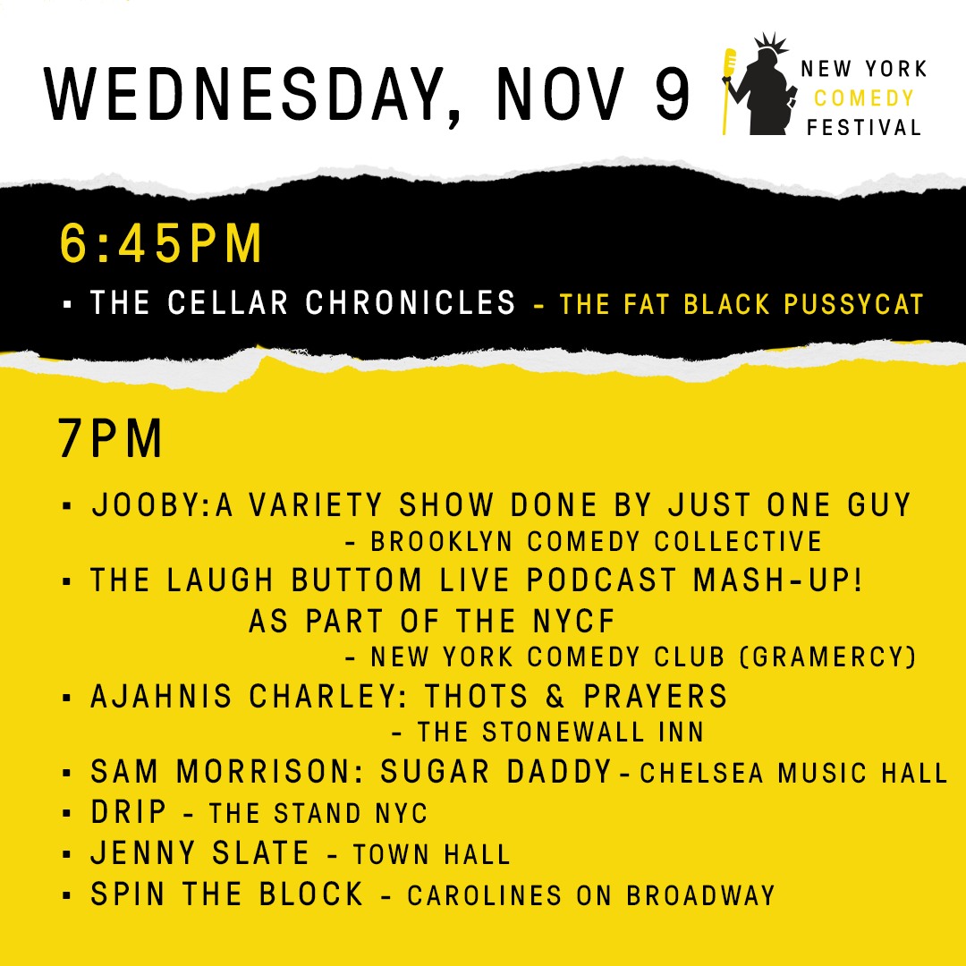 nycomedyfest's tweet photo. We're keeping it going tonight with shows from @jennyslate , Kiki  Funny Mama's Night Out, Would You Bang Him? and Zach Zimmerman: We Need To Talk! #makeNYlaugh https://t.co/N5itAXexvf https://t.co/hWVgr84Nla