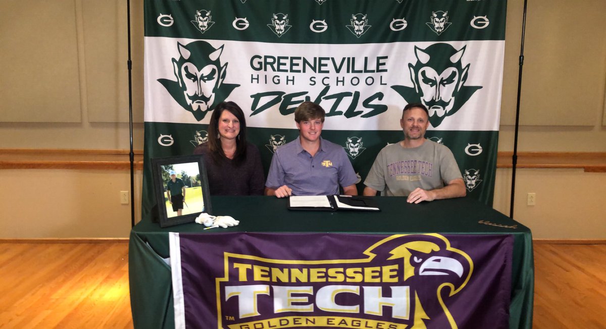 Congrats to Greeneville’s <a href="/broyles2_alex/">Alex Broyles</a> for signing his NLI to play golf at Tennessee Tech! ⛳️ <a href="/GreeneDevilGolf/">GHS Golf</a>