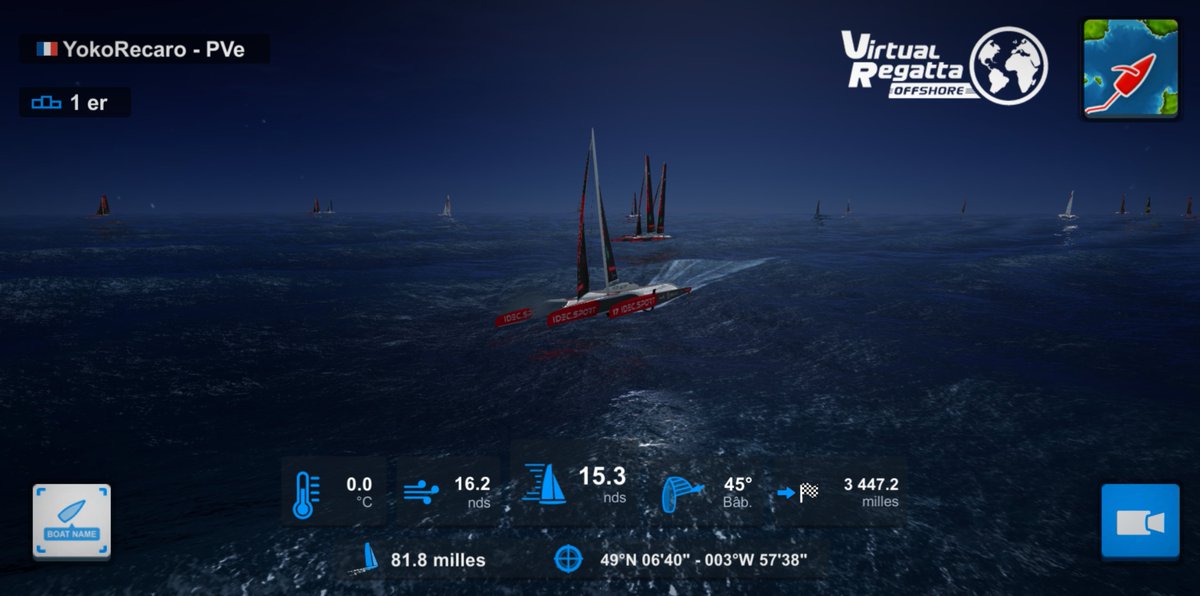 YokoRecaro_PVe's tweet photo. Petit plaisir personnel, prendre la tête de la catégorie reine et montrer le maillot de la @Team_Pve après quelques heures de course sur la prestigieuse @RouteDuRhum !
Bonne course à tous
#RDR2022 #VRO #PVeTeamSpirit @VirtualRegatta https://t.co/b8gmXEI5U6