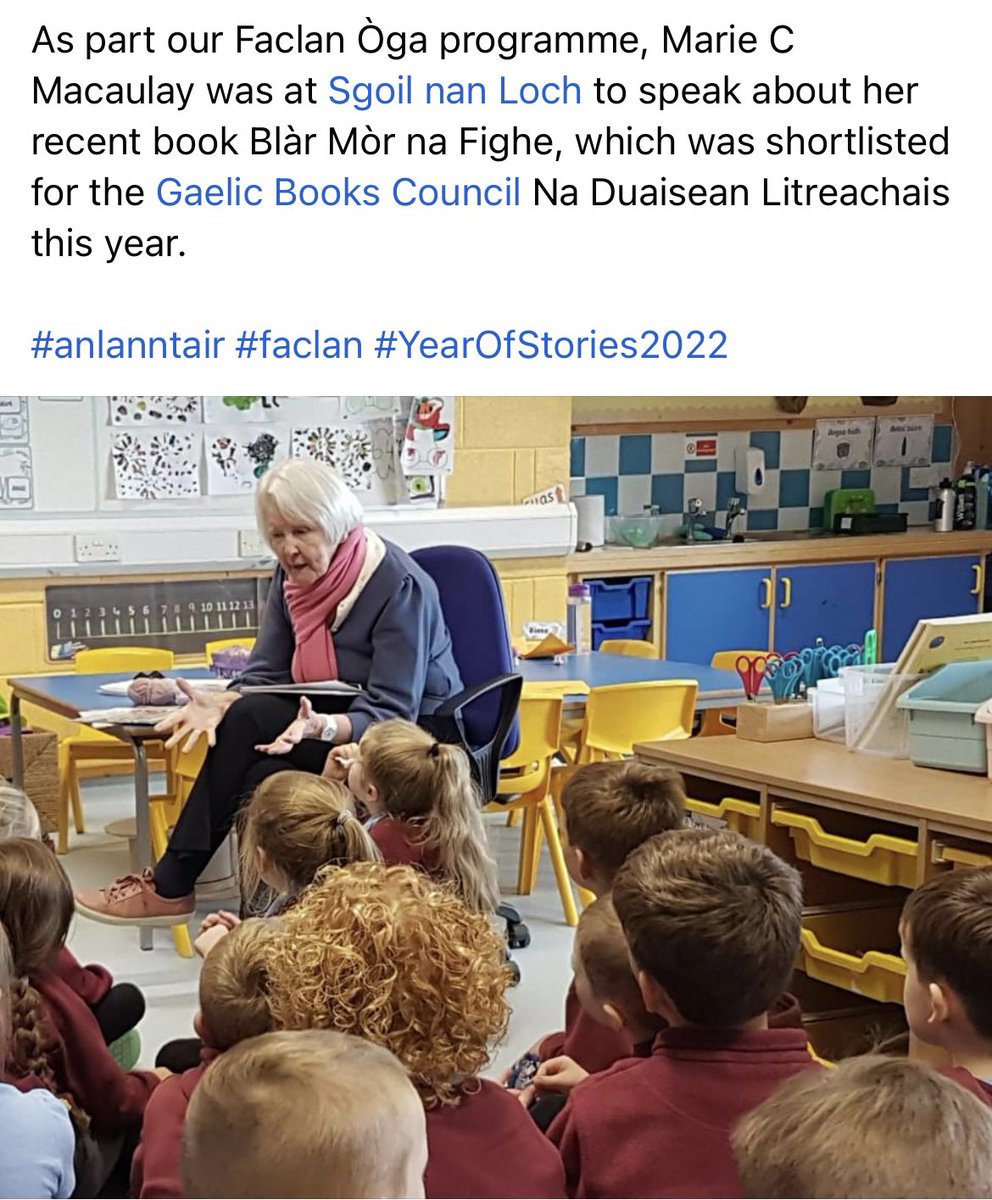 SgoilnanLochES's tweet photo. Bha clas 1-3 cho toilichte cluinntinn mun leabhar ùr aig Marie Macaulay an-diugh. Chòrd e gu mòr riutha! 📚
#CNESLearning #YearOfStories2022 #anlanntair #faclan https://t.co/w0BvPpXLbs