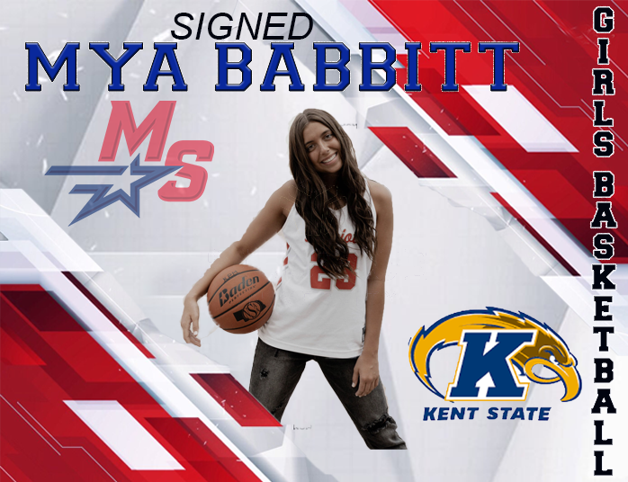 MSHSactivities's tweet photo. Patriot Nation - Mya Babbitt is taking her basketball talents to Kent State University next year! Congratulations, Mya! We are super proud of you!  @KentStWBB you will love this kid! #PatriotProud #TPW @patriotsgbball https://t.co/cai4VuDgVT