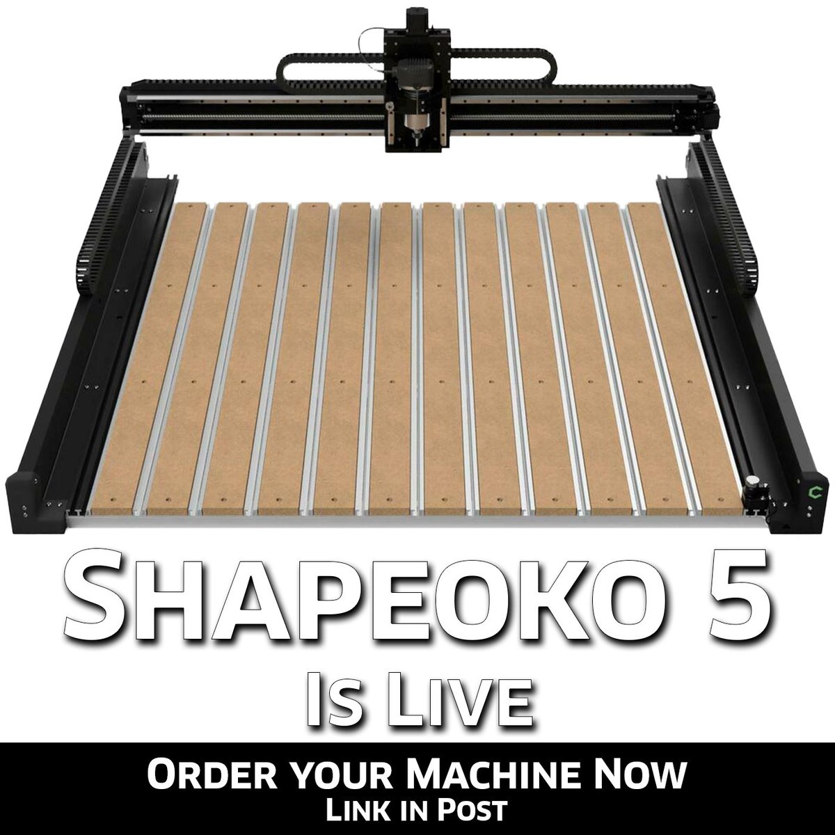We have opened ordering for our new Shapeoko 5 Pro. There are three sizes to choose from. Expected shipping and other information on the page.  Join us or upgrade today.  buff.ly/3UnLYs9