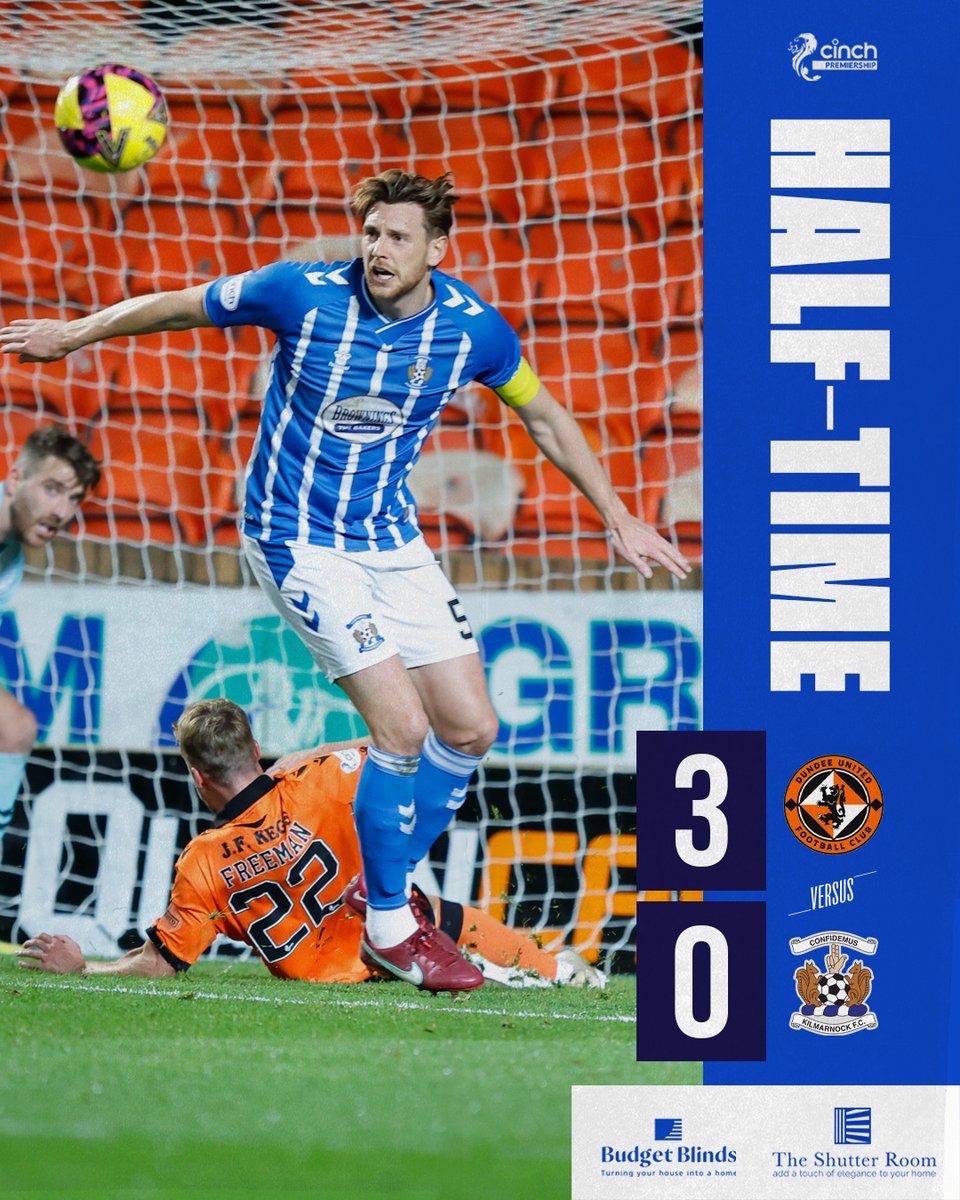 KilmarnockFC's tweet image. 45’ | Half-time ⏱️

A first half to forget: second 45' coming up.