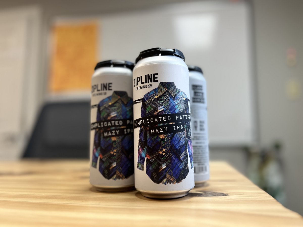 You're going to want this one SO BAD! Complicated Patterns Hazy IPA has notes of candied orange &amp; tropical fruit, dank hop aroma &amp; a big juicy flavor. If this is your EXACT style, make sure you don't spend all your per diem before Friday. That's when it’s out in all our taprooms.