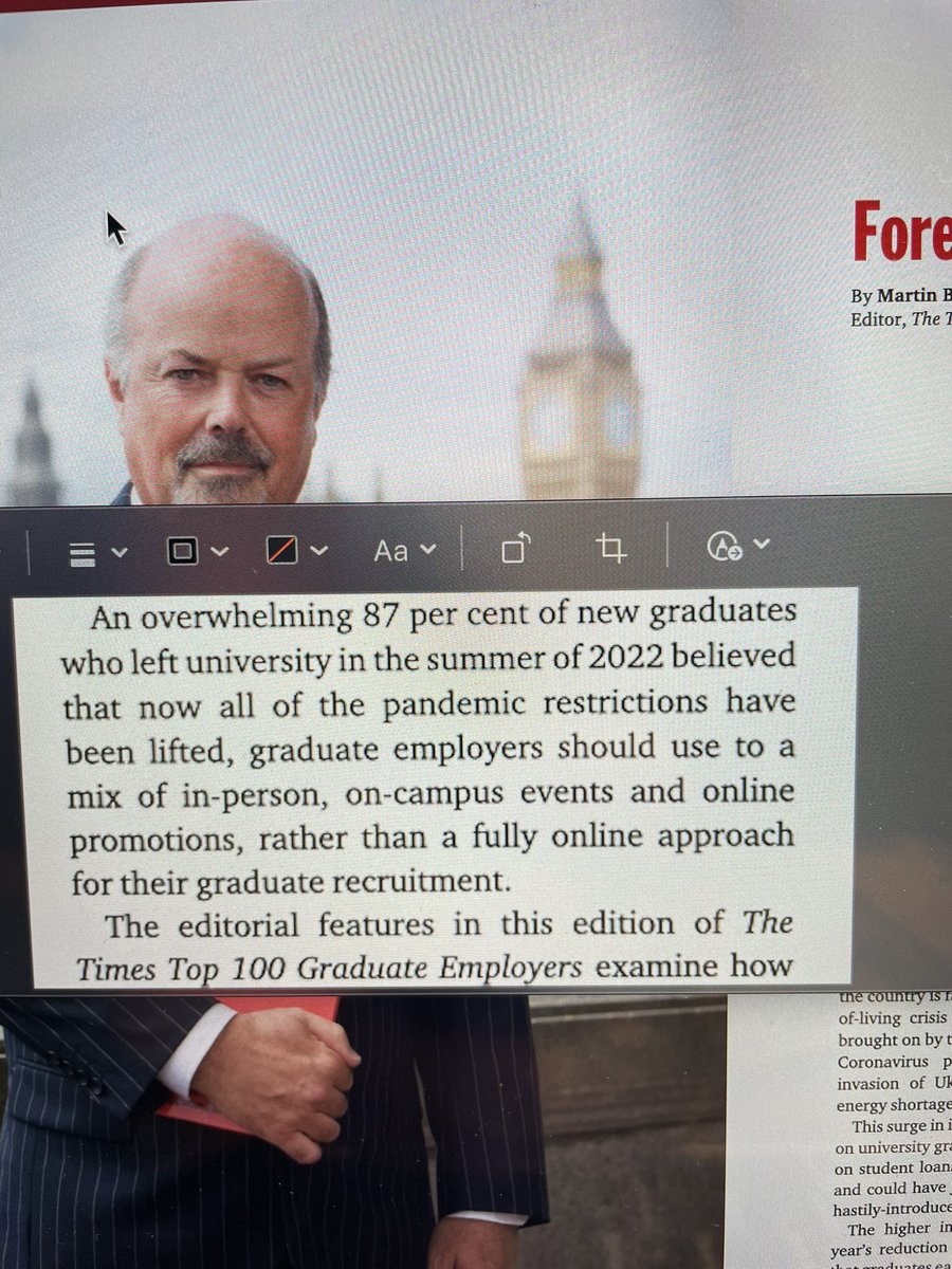 TheJamesBritten's tweet photo. @thetimes “graduate employers should *use to a* mix of in-person, on-campus events and online promotions…” 🤔 ‘move to a…’? Or; ‘use a mix of…’? I’m confused and I haven’t even graduated yet. https://t.co/GkO8gY1eNP