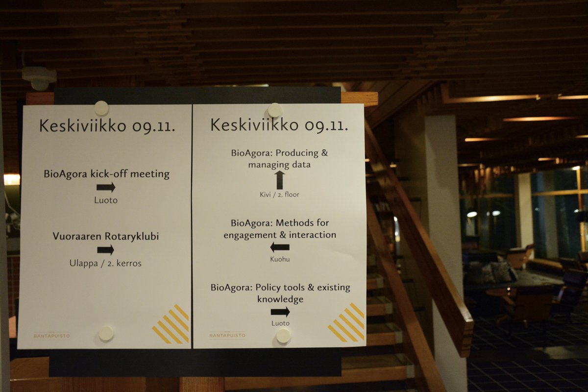 BioAgoraEU's tweet photo. Day 1 of #BioAgoraKickOff ends with a set of three different parallel group sessions to discuss:
🌱Policy tools & existing knowledge led by @lluisbrotons
🌱Methods for engagement & interaction led by @KatiVierikko
🌱 Producing & managing data led by Maria Söderholm https://t.co/9n12GGseKM