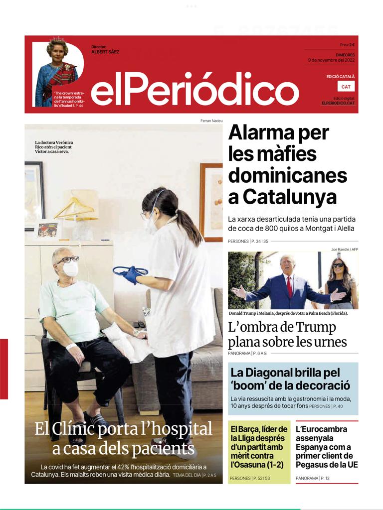 Hoy la #HospitalizacionaDomicilio de Catalunya es portada de <a href="/elperiodico/">El Periódico</a> con un fantástico reportaje de <a href="/bperezrod/">Beatriz Pérez</a> que nos acompañó durante un día de trabajo ela #HAD del <a href="/hospitalclinic/">Hospital Clínic</a> @vr1c0 <a href="/Sociedad_SEHAD/">Sociedad Española de Hospitalización a Domicilio</a> <a href="/scbhd/">@SCBHD</a> elperiodico.com/es/sociedad/ho…
