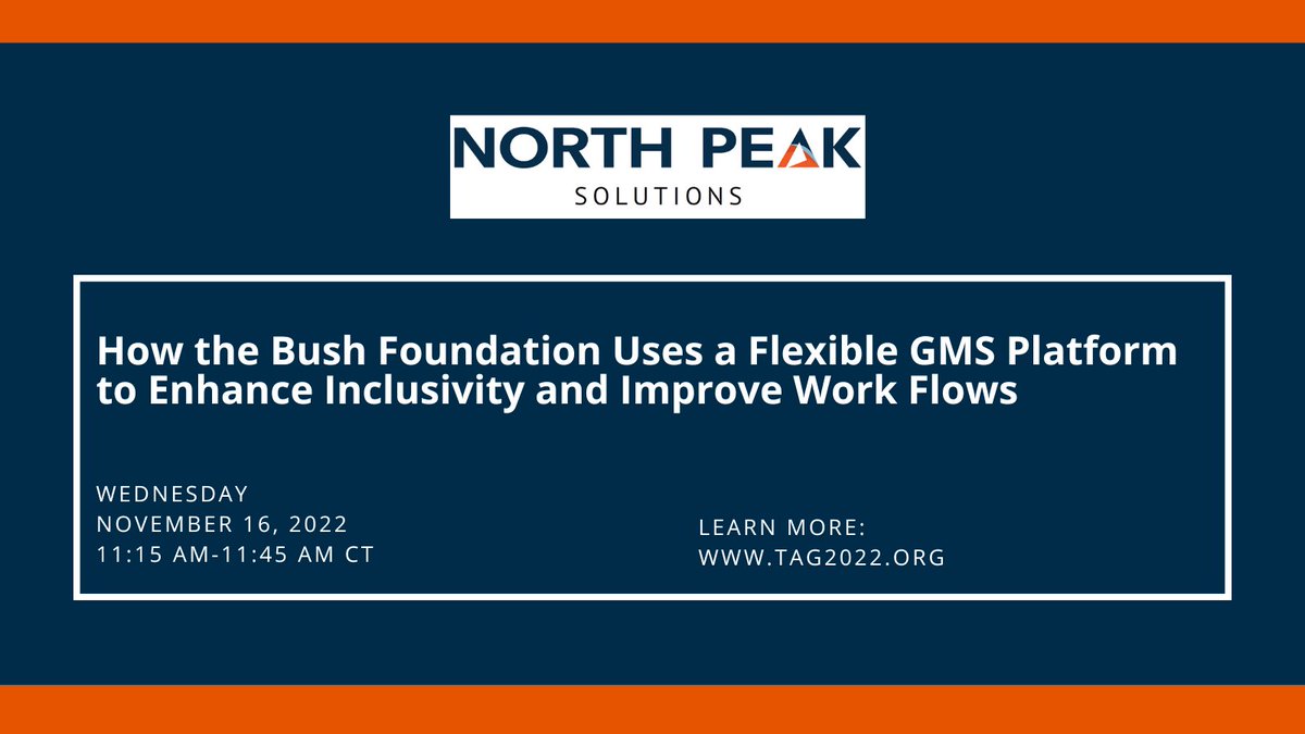 northpeaksol's tweet photo. We’re excited to present at #TAG2022! This is one of the biggest  #philanthropytech events of the year and we’re counting down the days. Thanks @tagtechorg for putting this event together. See you soon in San Antonio! https://t.co/jKsGQKE9gk