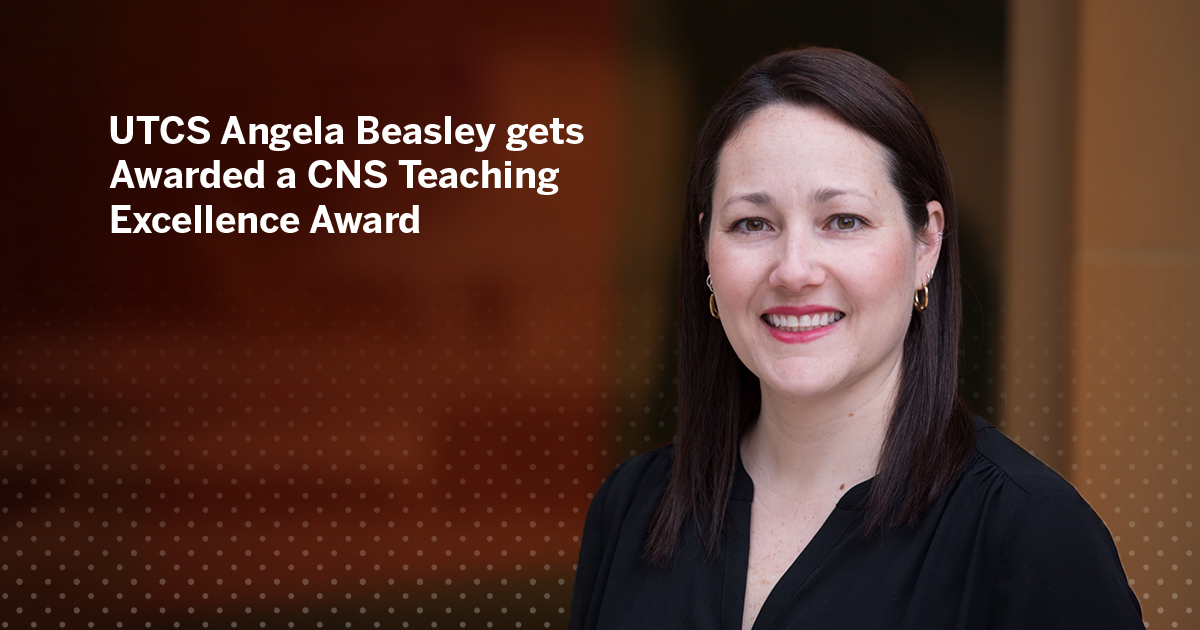 Congratulations to Professor Angela Beasley, who earned a CNS Teaching Excellence Award in recognition of her achievements as an educator and her dedication to enriching the student experience. To read the full article, visit ow.ly/nYQF50Lze8o