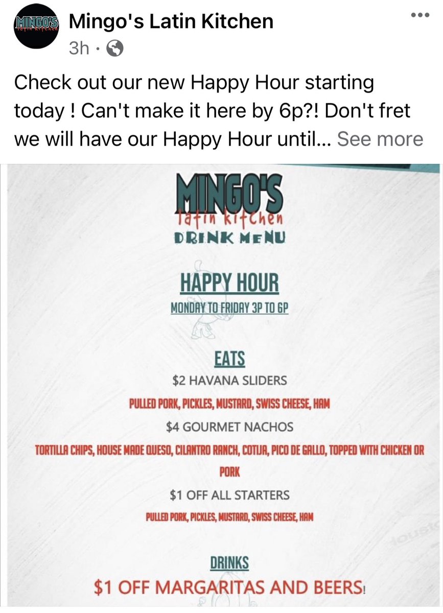 Jmac25, AMB (@jmac25) on Twitter photo If you live in Pearland and haven’t visited my brother from another’s spot <a href="/mingoslatinhou/">Mingo's Latin Kitchen</a> y’all missing out….and they got happy hour now??? If you live in Pearland and haven’t visited my brother from another’s spot <a href="/mingoslatinhou/">Mingo's Latin Kitchen</a> y’all missing out….and they got happy hour now???